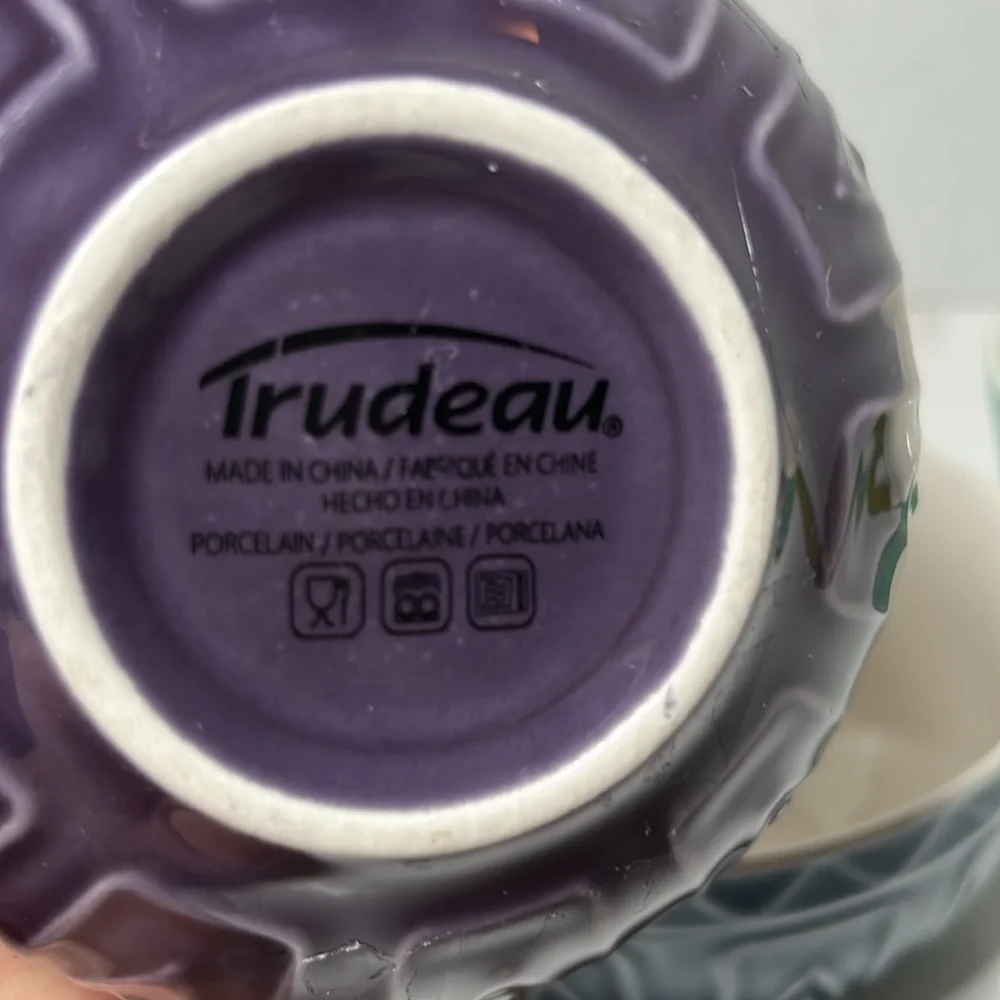 Trudeau Bowls 3-piece soup/salad/condiment porcelain